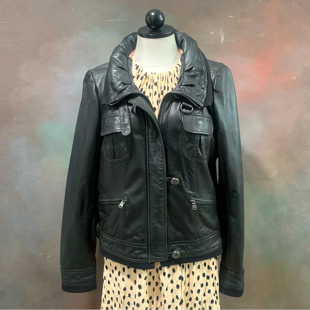 Andrew Marc Black Leather Jacket